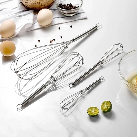 Frusta Manuale In Acciaio Inossidabile Con Manico A Molla Sbattitore Per Uova Strumento Da Cucina