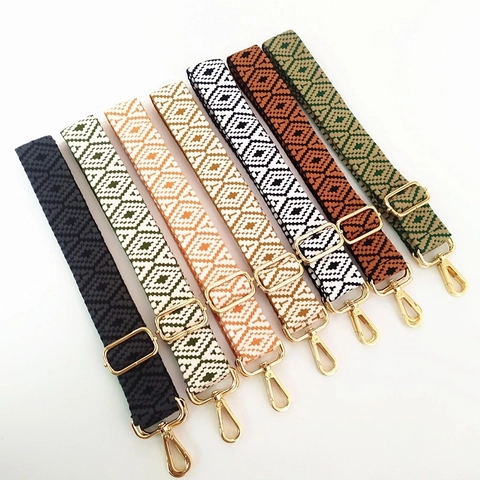 Tracolla per Borsa in Poliestere Jacquard in Stile Etnico Tracolla Regolabile Larga Sostituzione Motivo Geometrico Cintura per Borsa