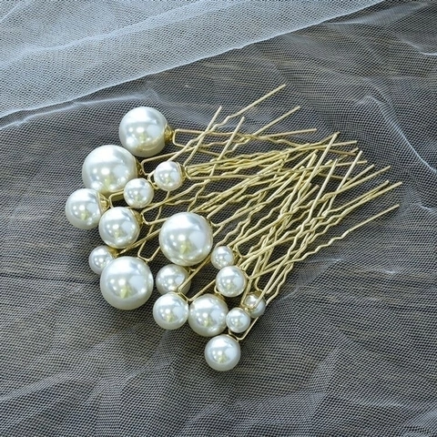 Forcine Per Capelli Con Künstliche Perle A Forma Di U Matrimonio Copricapo Da Sposa Elegante Spilli Styling Lega Perla Artificial Retro Accessori Donna