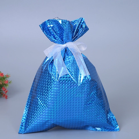 Weihnachten Kordelzug Geschenktüte Laser Holografisch Süßigkeitenbeutel Weihnachtsmann Rentier Bedruckt Geschenkverpackung Beutel Für Feiertags Party Dekor
