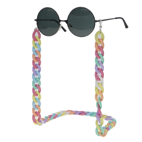 Colorful Macaron Acrylic Glasses Chain Non-slip Eyeglass Lanyard Matte Plastic Thick Link Sunglasses Strap