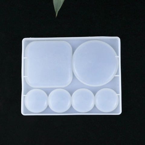 Silicone Mold DIY Resin Casting Palette Shape For Jewelry Making Paint Mixing Craft Tool Multi Compartment