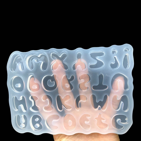 Silicone Alphabet Mold Uppercase Letters For Resin Casting Jewelry Making DIY Mirror Surface Cake Decorating