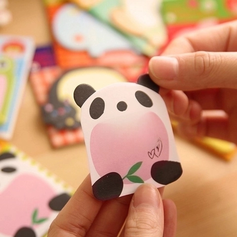 Notas Adhesivas Con Forma De Animales Kawaii Bloc De Notas Adhesivo Para Suministros Escolares Oficina Panda Rana Papel