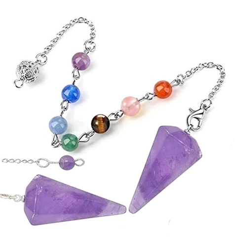 Natural Stone Crystal Hexagonal Point Pendant Necklace Polished Healing Quartz Pendulum Accessory For Women Fashion Jewelry