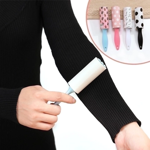 Portable Lint Roller Hair Remover With PP Plastic Handle Tearable Adhesive Paper For Clothes Travel Home Patterns