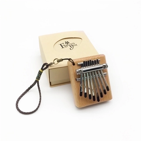 Mini Kalimba Thumb Piano Portable Musical Instrument Wood Metal Finger Piano With Lanyard Gift For Music Lovers