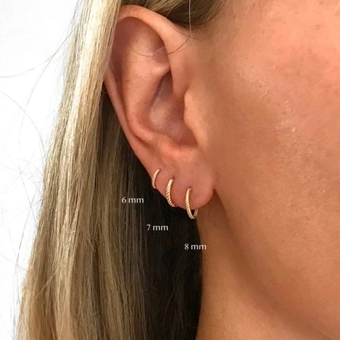 Twisted Hoop Earrings 925 Sterling Silver Gold Plated Minimalist Round Spiral Geometric Jewelry For Women