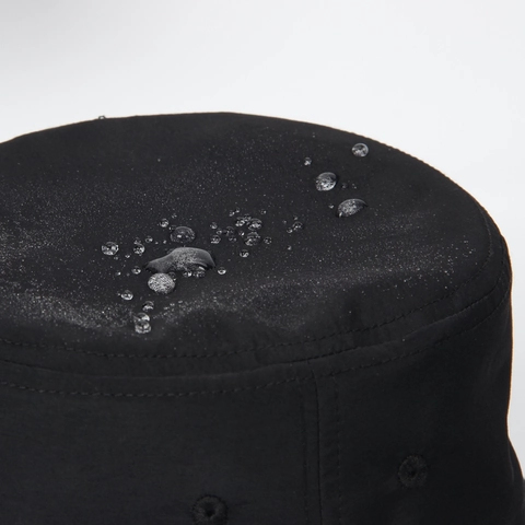Waterproof Bucket Hat Taslan Nylon Windproof Adjustable Strap Sun Protection Outdoor Summer Unisex Plain Color
