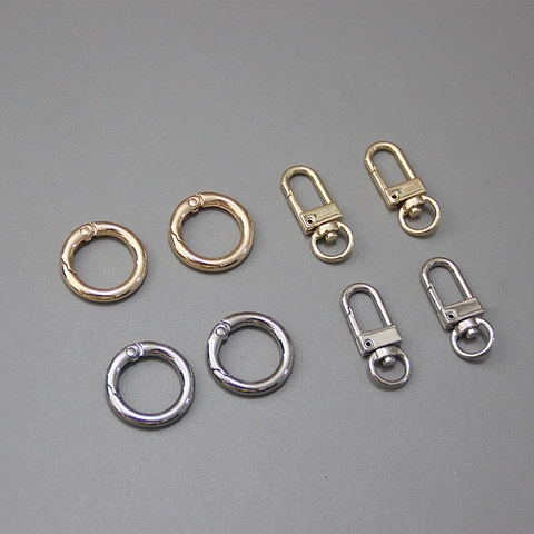 Cierre De Langosta Giratorio De Metal Y Anillo De Resorte Aleación De Zinc Accesorios DIY Desmontables Para Bolsos