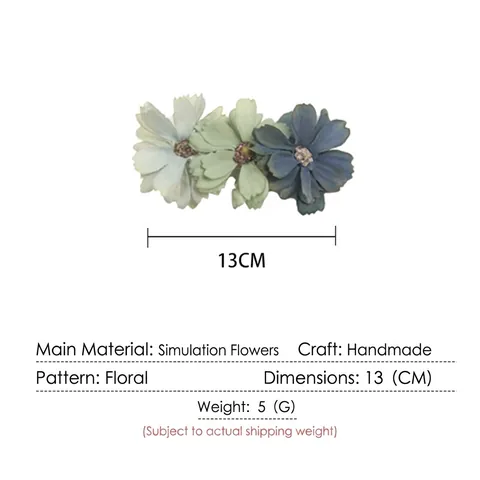 Fermaglio Per Capelli A Fiore Fatto A Mano Tessuto Floreale Forcina Stile Mori Coreano Copricapo Versatile Per Donne E Ragazze