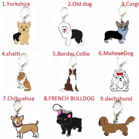 Ciondoli In Smalto Razze Canine Pendenti In Lega Con Chiusura A Moschettone Per Portachiavi Decorazione Borsa