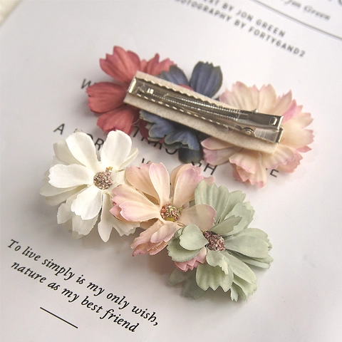 Fermaglio Per Capelli A Fiore Fatto A Mano Tessuto Floreale Forcina Stile Mori Coreano Copricapo Versatile Per Donne E Ragazze