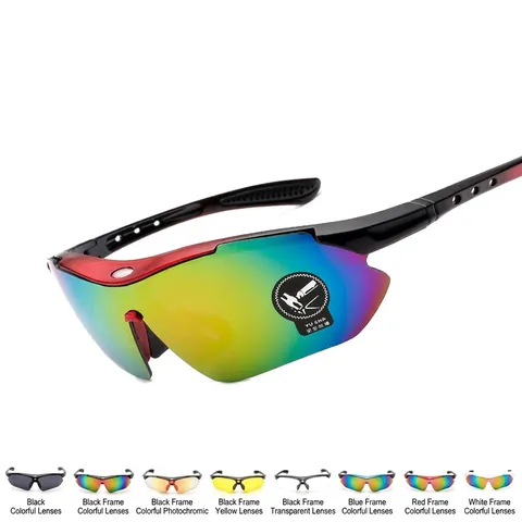 Professionelle Outdoor-Sport-Fahrrad-Sonnenbrille Halbrahmen Explosionsgeschützt UV-Schutz Brille Für Herren Damen PC-Material
