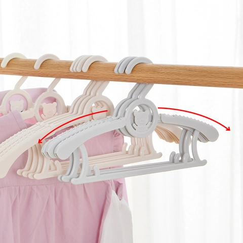 Verstellbare Kleiderbügel Kunststoff Rutschfest Platzsparend Baby Und Kinder Wäsche Kleiderschrank Organisation Cartoon Bär Bogen