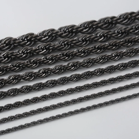 Collana Minimalista A Catena Di Corda In Acciaio Inossidabile Resistente Allo Scolorimento Gioielli A Maglie Intrecciate