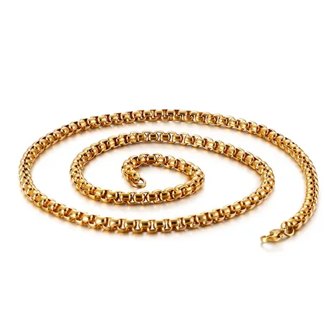 Edelstahl Box Kette Halskette Poliert Plattiert Einfach Minimalistisch Geometrisch Schmuck Mode Accessoire Für Männer