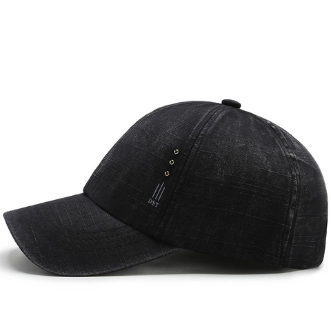 Vintage Gewaschene Reine Baumwolle Baseballkappe Für Herren Damen Distressed Metallnieten Sonnenschutz Verstellbarer Outdoor Hut