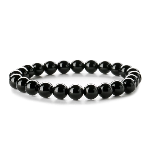 Chriscoco Bracciale Uomo in Pietre Naturali - Occhio di Tigre, Pietra Lavica - Braccialetti Elastici di Perline - Gioielli