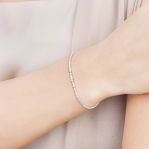 Pulsera De Plata De Ley 925 Cadena Texturizada Minimalista Brillante Para Mujer Joyería Elegante Ajustable Extensión
