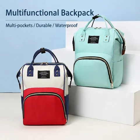 Grote Capaciteit Luiertas Rugzak Waterdicht Nylon Multifunctionele Geïsoleerde Luiertas Reizen Mode Outdoor Voor Moeder Baby