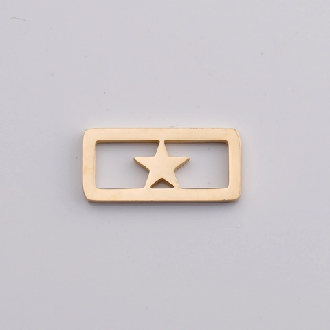 Pendenti Rettangolari Cavi In Acciaio Inossidabile 304 Motivo Stella Cuore Trifoglio Lucidato A Specchio Accessori Gioielli DIY