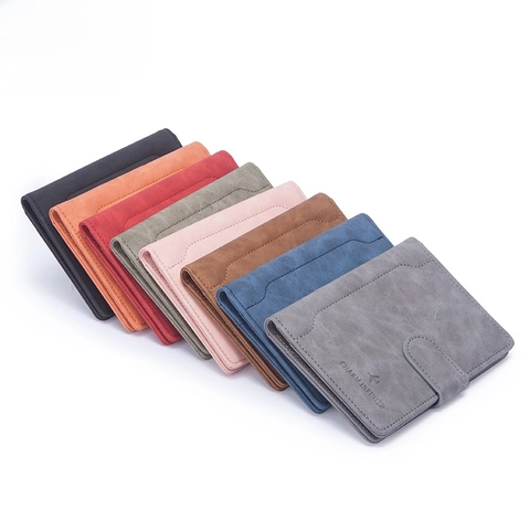 Protège-Passeport RFID En Cuir PU Organisateur De Documents De Voyage Fentes Pour Cartes Poche SIM Boucle Pour Hommes Femmes