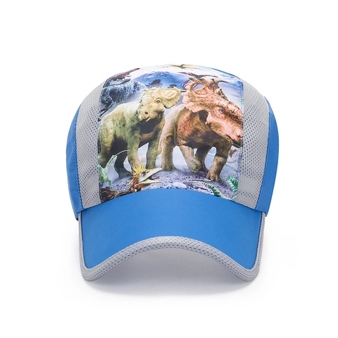 Gorra De Béisbol Para Niños Estampado Dinosaurio Transpirable Secado Rápido Malla Sombrero Sol Ajustable