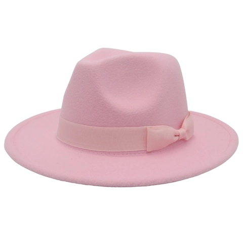 Wide Brim Fedora Hat Wool Felt Ribbon Bow Vintage Elegant Style Jazz Cap For Women Men Sun Protection Warm Accessory
