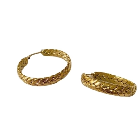 Vintage Weizenähren Creolen Für Damen Edelstahl Vergoldet Geometrische Runde Ohrring Mode Schmuck