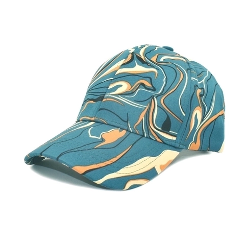 Casquette de Baseball Imprimé Marbre à la Mode pour Hommes Femmes Réglable Extérieur Pare-soleil Tendance Motif Fluide