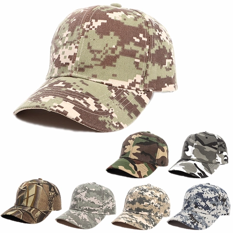 Gorra De Béisbol Camuflaje Acrílico Impresión Digital Ajustable Visera Curva Sombrero Sol Táctico Para Hombres Mujeres