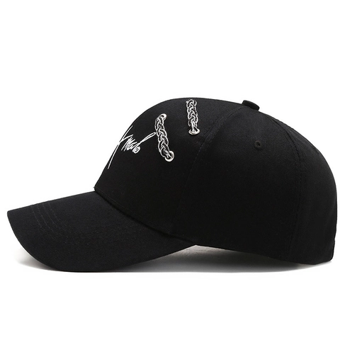 Cappello Baseball Cotone Ricamo Saint Malo Catena Metallo Regolabile Moda Streetwear Cappello Sole Per Uomo Donna