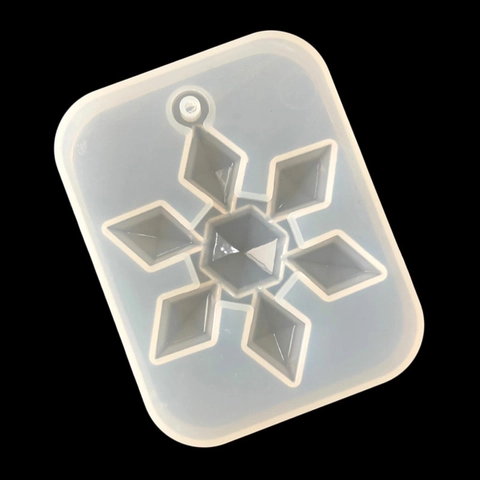 Snowflake Silicone Mold DIY Resin Casting Mirror Snowflake Shape Epoxy Gypsum Mold For Christmas Decoration Handmade Crafts