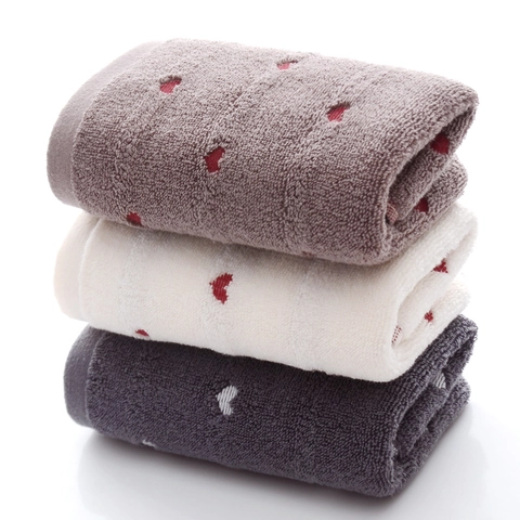 Cotton Face Towel Heart Jacquard Soft Absorbent Hand Towel For Bathroom Household Gifts