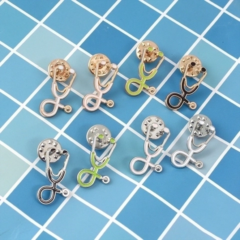 Kreative Stethoskop Emaille Brosche Anstecknadel Legierung Medizinischer Schmuck Geschenk Für Ärzte Krankenschwestern