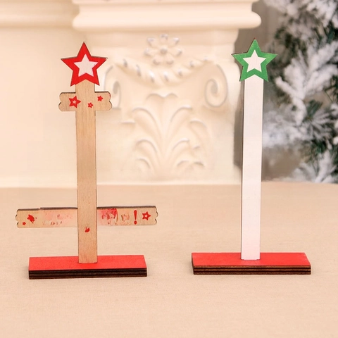 Albero Di Natale Decorazione Da Tavolo Legno Stella Segno Festivo Per Ufficio Casa Tavola Decorativo