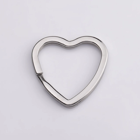 Portachiavi A Forma Di Cuore In Acciaio Inossidabile 304 Lucidato Fibbia A Molla Apribile Accessorio Per Gioielli Fai Da Te