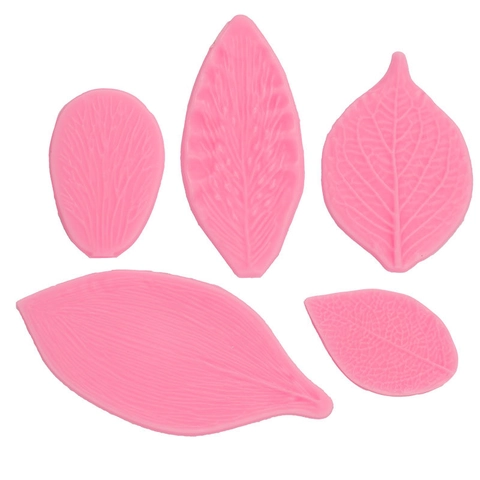 Silicone Fondant Mold Leaf And Petal Texture Veiners For Cake Decorating Baking Chocolate Clay DIY Crafting Supplies