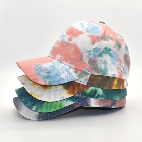 Cotton Tie Dye Baseball Cap Adjustable Breathable Sunshade Outdoor Casual Fashion Hat For Men Women