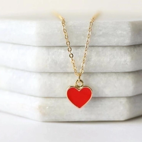 Herz Anhänger Halskette Edelstahl Emaille Büroklammer O Kette Minimalistischer Schmuck Für Frauen Mädchen Geschenk