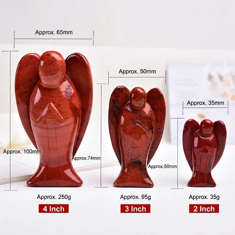 Naturkristall Engel Figur Geschnitzter Edelstein Schutzengel Statue Polierter Stein Heilung Reiki Meditation Home Dekor