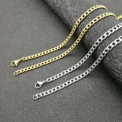 Edelstahl Panzerkette NK Kette Vakuum Vergoldet Hip Hop Minimalistischer Schmuck Für Herren Damen