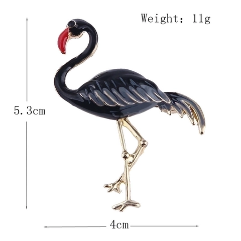 Elegante Spilla A Fenicottero Pin Lega Smalto Forma Animale Gioielli Di Moda Accessori Per Donne