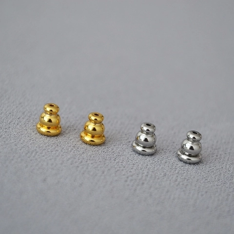 Fermoirs De Boucles D'oreilles Laiton Plaqué Or 18K Silicone Antidérapant Courge Cylindre Pour Création De Bijoux DIY