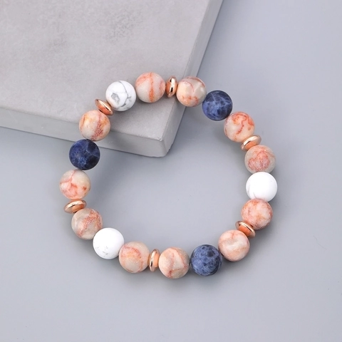Natural Stone Beaded Bracelet Aromatherapy Essential Oil Diffuser Healing Yoga Jewelry Unisex Elastic