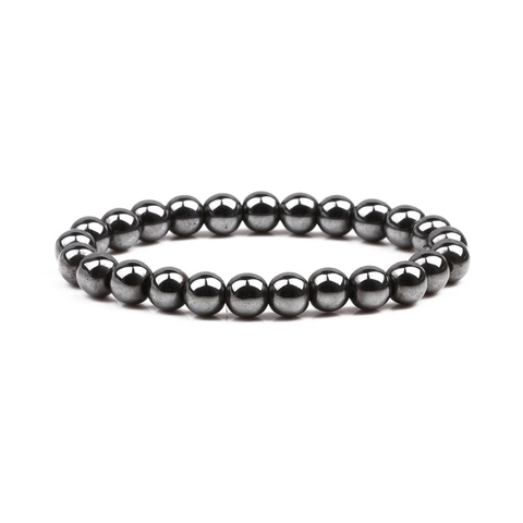 Bracciale Di Perline Di Ematite Pietra Magnetica Elastica Minimalista Gioielli Spirituali Per Uomini