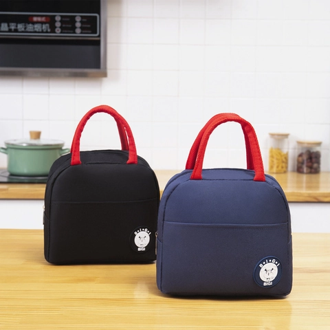Borsa Pranzo Isolata Tessuto Oxford Termica Portatile Cartone Animato Logo Cerniera Picnic Ufficio Studente Viaggio