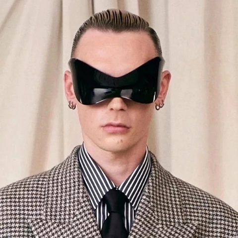 Gafas De Sol Sobredimensionadas PC Máscara Escudo Futurista UV400 Cyberpunk Y2K Punk Deportivas Unisex