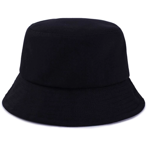 Unisex Cotton Polyester Bucket Hat Sun Protection Outdoor Travel Simple Solid Color Versatile Fisherman Cap